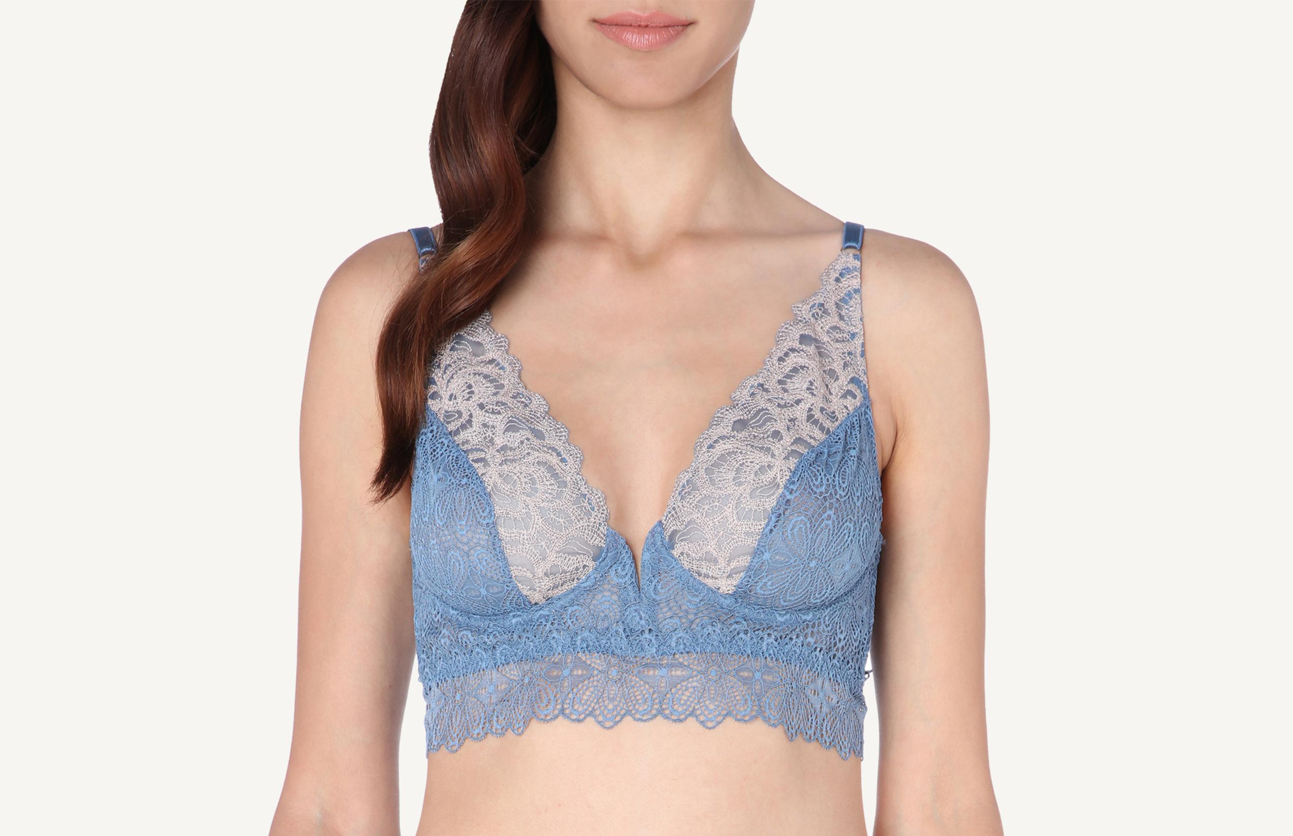 sutiã balconet paola western flowers - azul