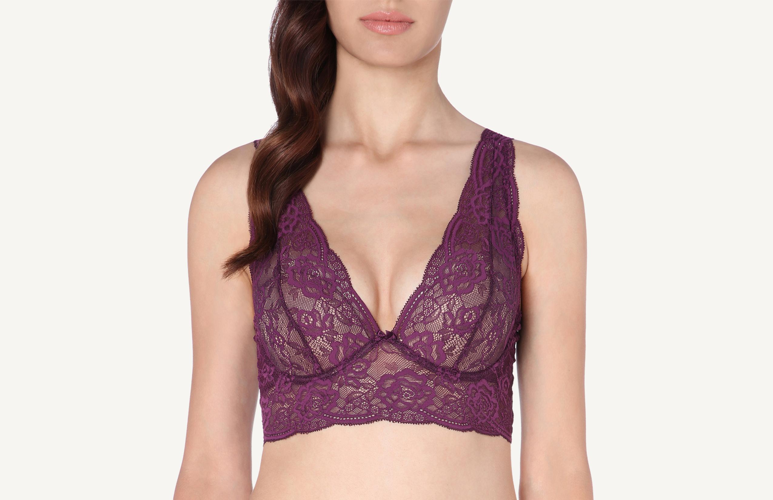 sutiã eleonora com aro em renda - roxo