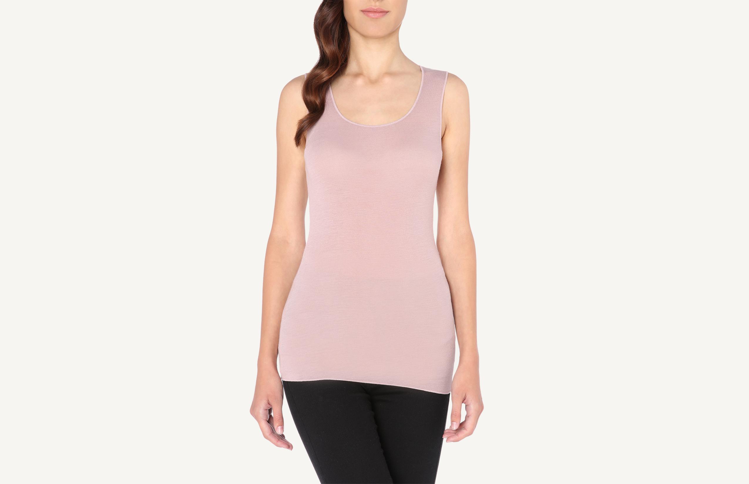 regata em modal e cashmere ultralight - rosa