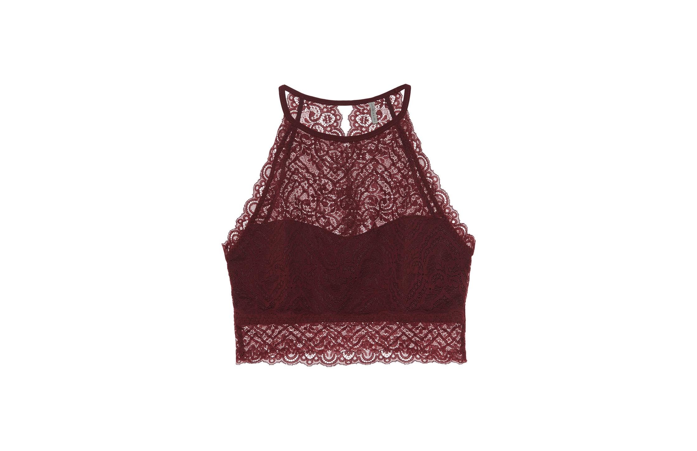blusa bra de renda lycra® lace - vermelho