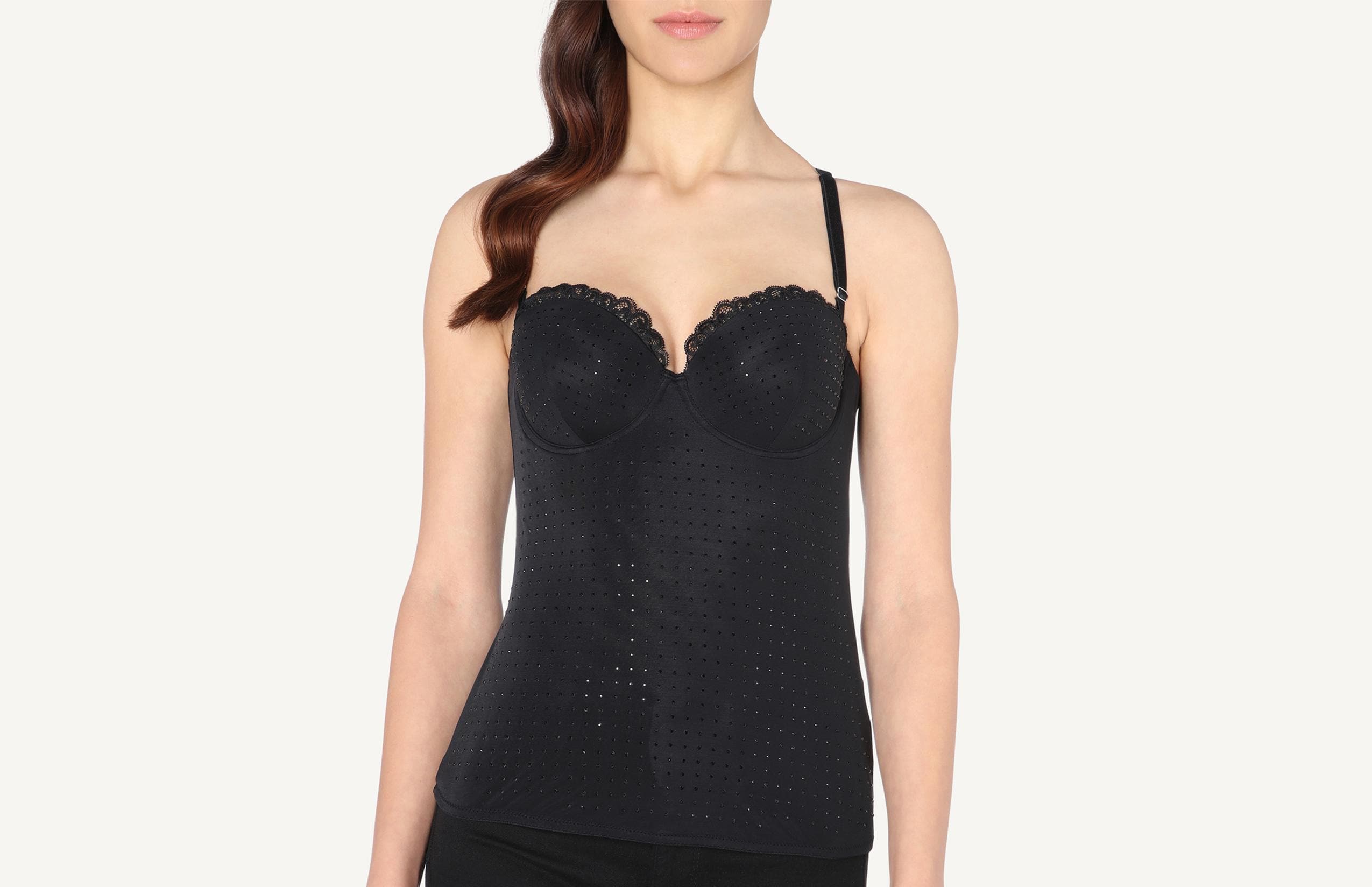 top estruturado giada sparkling rain - preto