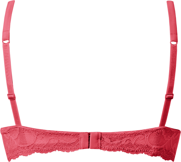sutiã simona super push-up de renda - vermelho