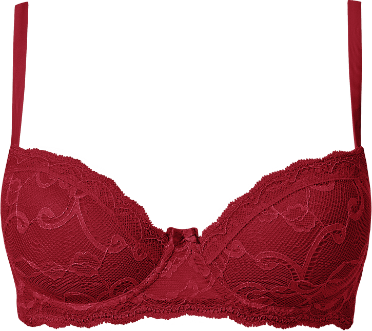 sutiã balconet sofia com aro em renda. - vermelho