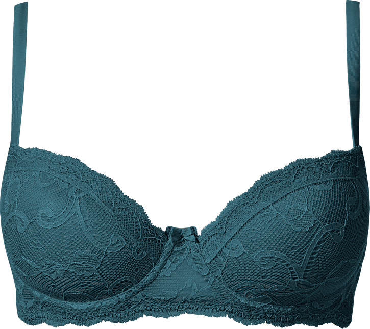 sutiã balconet sofia com aro em renda. - verde