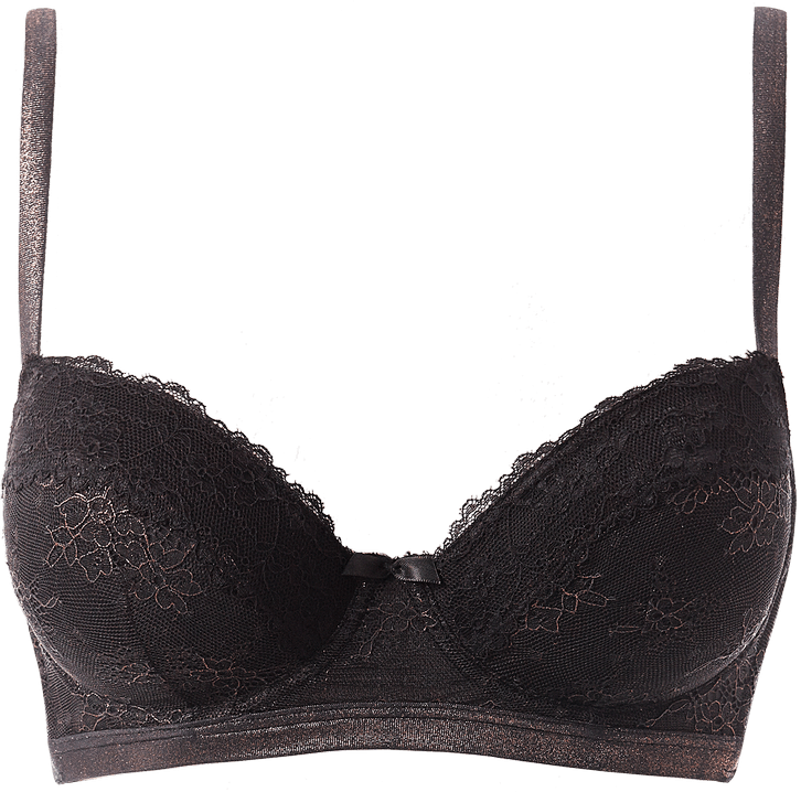 sutiã balconet metallic lace sofia - preto