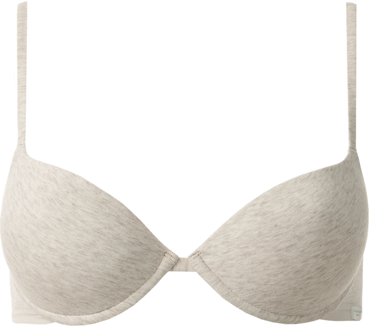 sutiã bellissima push-up meia taça sem bojo em renda - bege