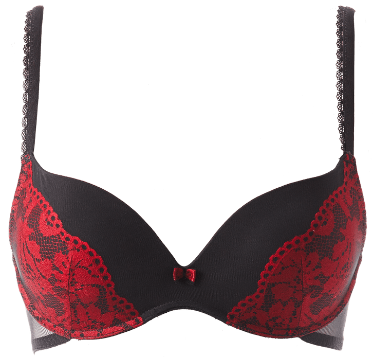 sutiã push-up black christmas lady manuela - preto