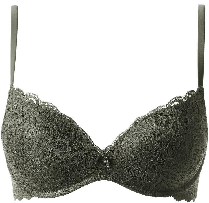 sutiã manuela push-up em renda. - verde