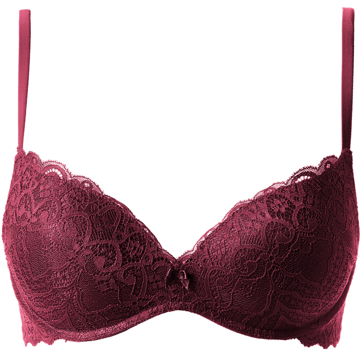 sutiã manuela push-up em renda. - vermelho