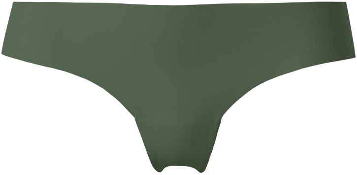 tanga em microfibra sem costuras e renda. - verde