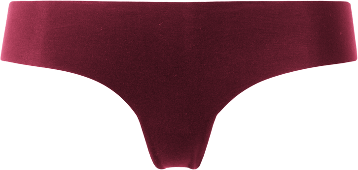 tanga em microfibra sem costuras e renda. - vermelho