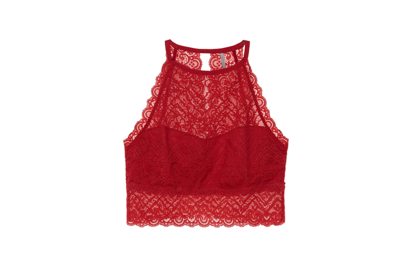 blusa bra de renda lycra® lace - vermelho