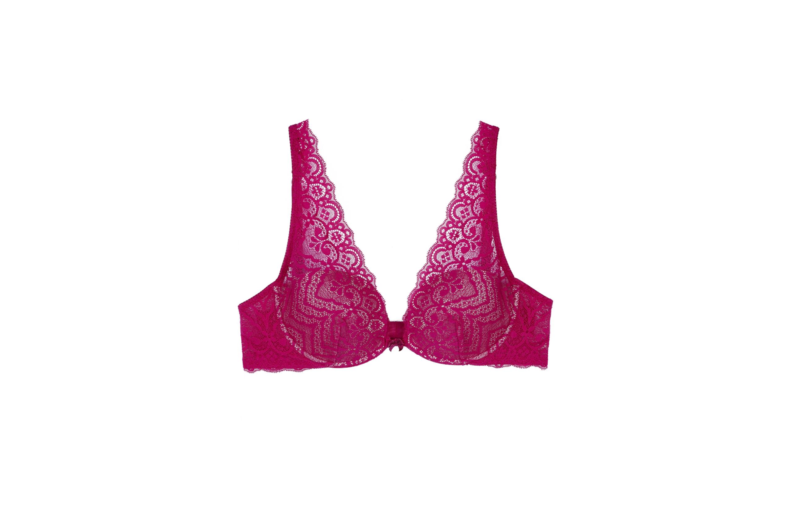 sutiã balconet elena com aro  em renda - rosa
