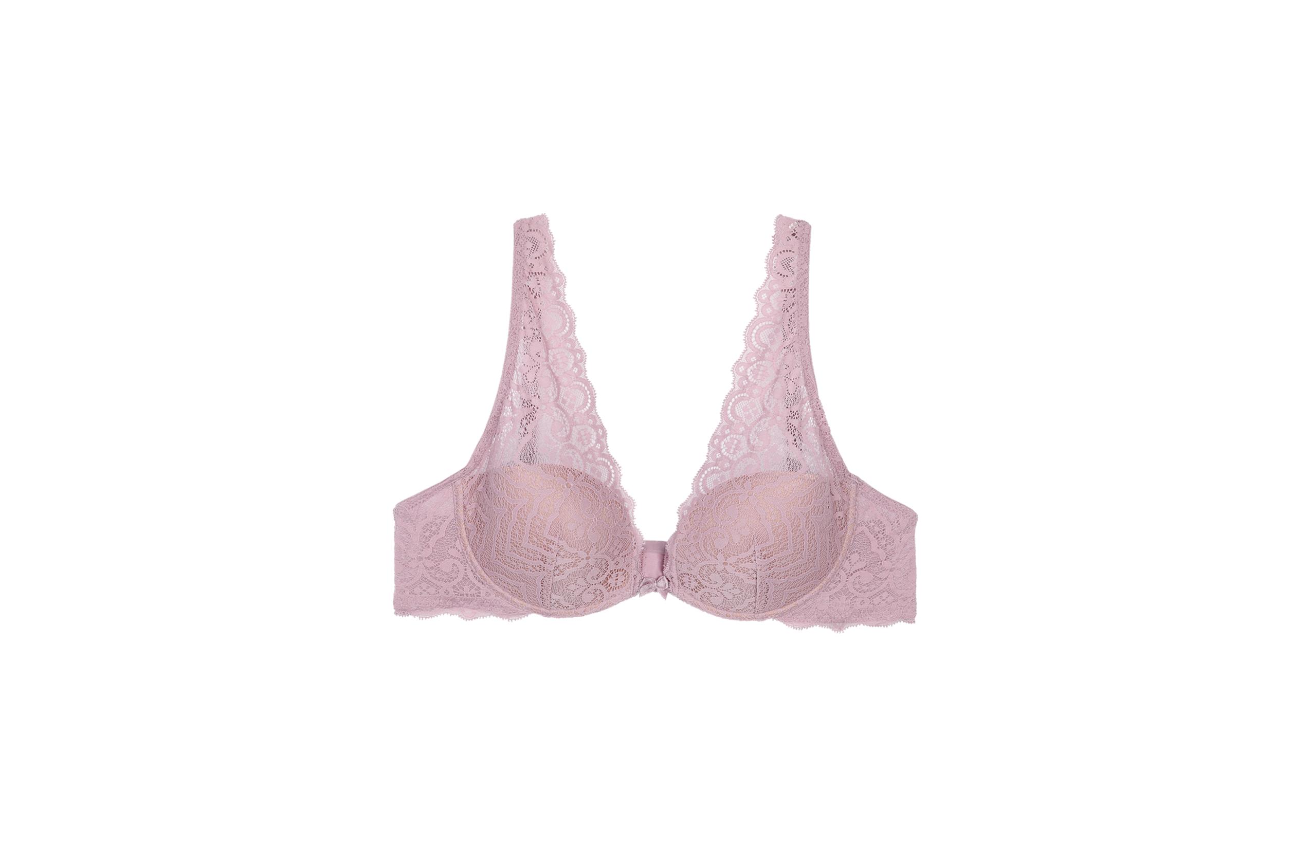 sutiã balconet elena com aro  em renda - rosa