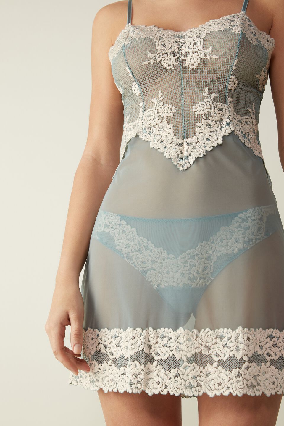 babydoll pretty flowers - azul