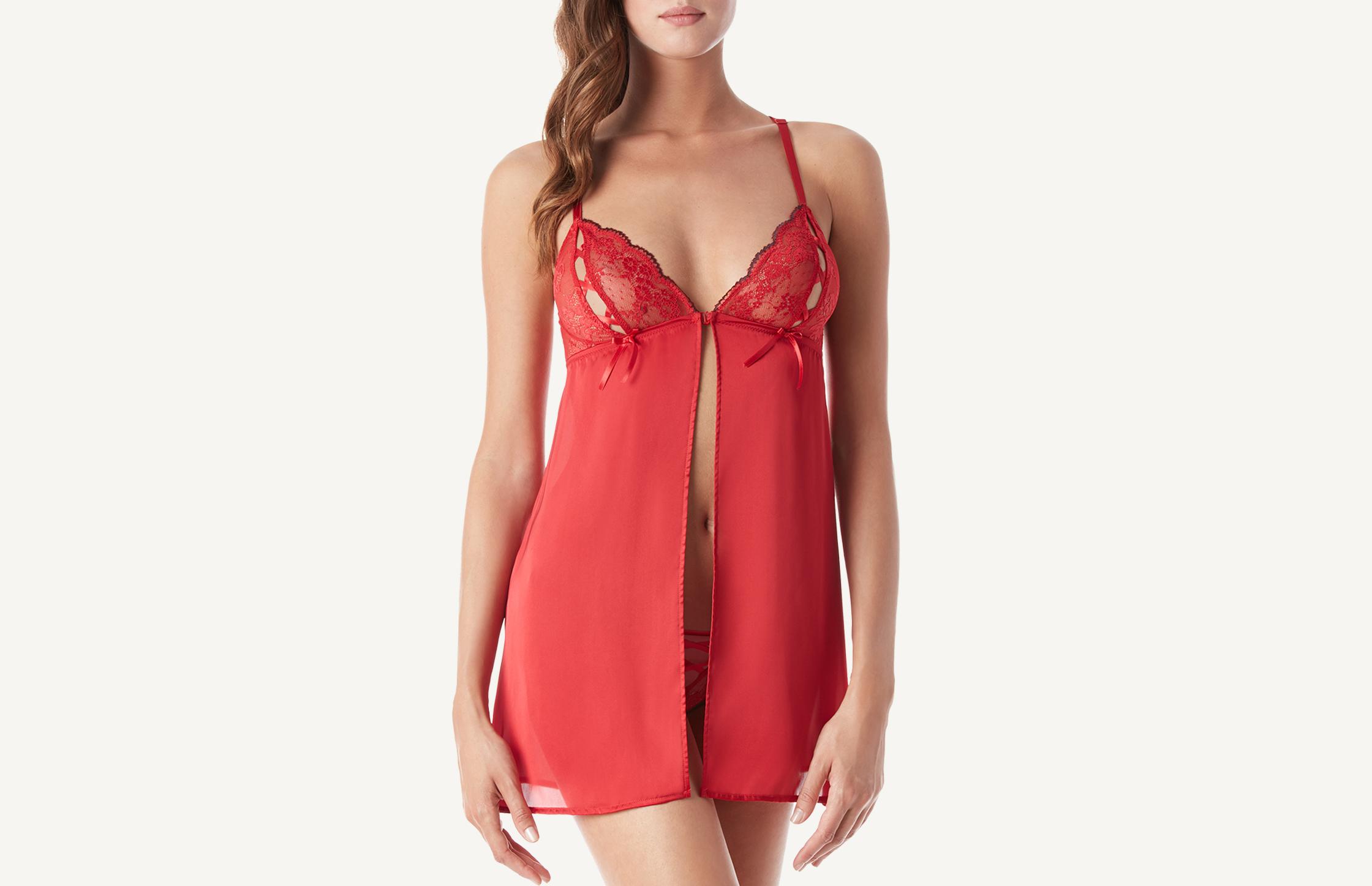 babydoll sexy laces - vermelho