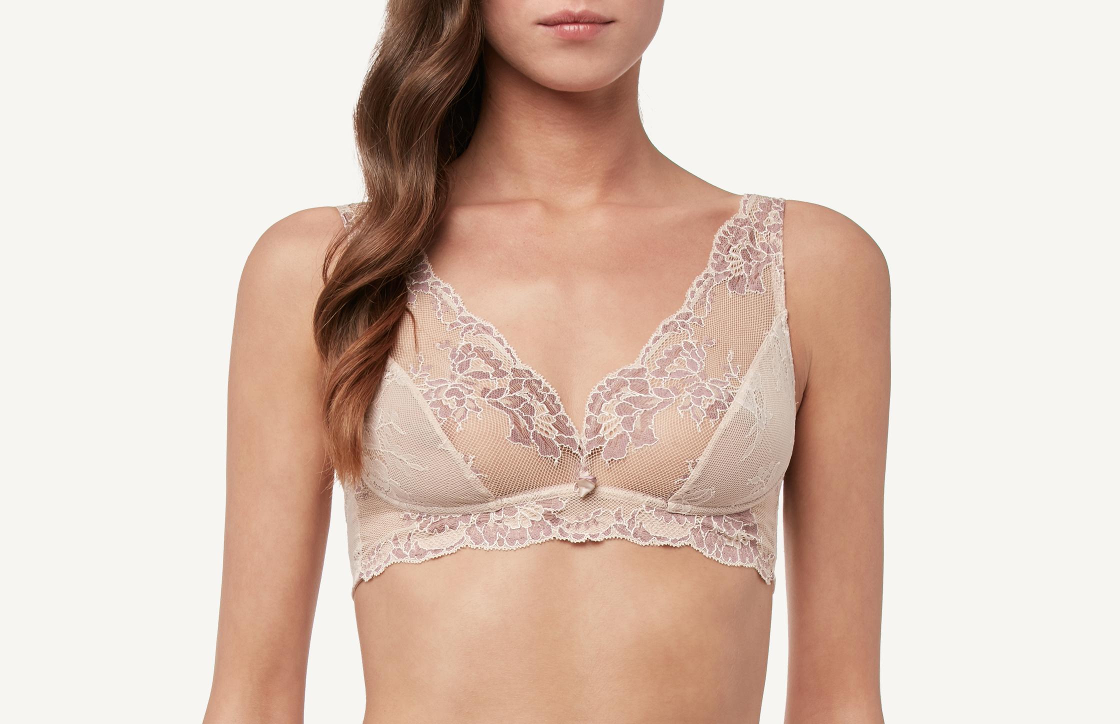 sutiã balconet stefania sem bojo e aro floreal kiss - rosa