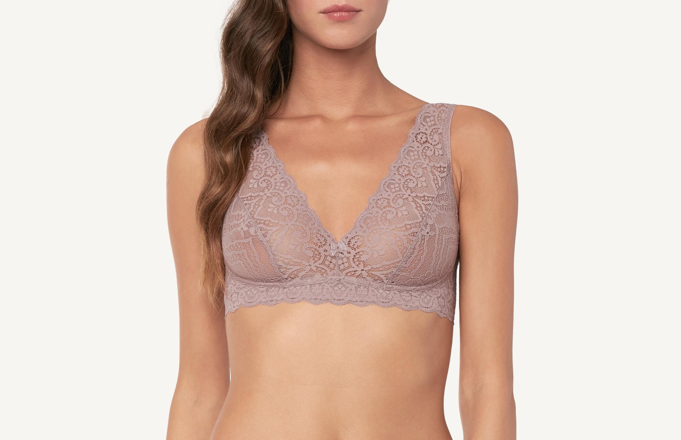 sutiã balconet stefania sem bojo e aro em renda - rosa