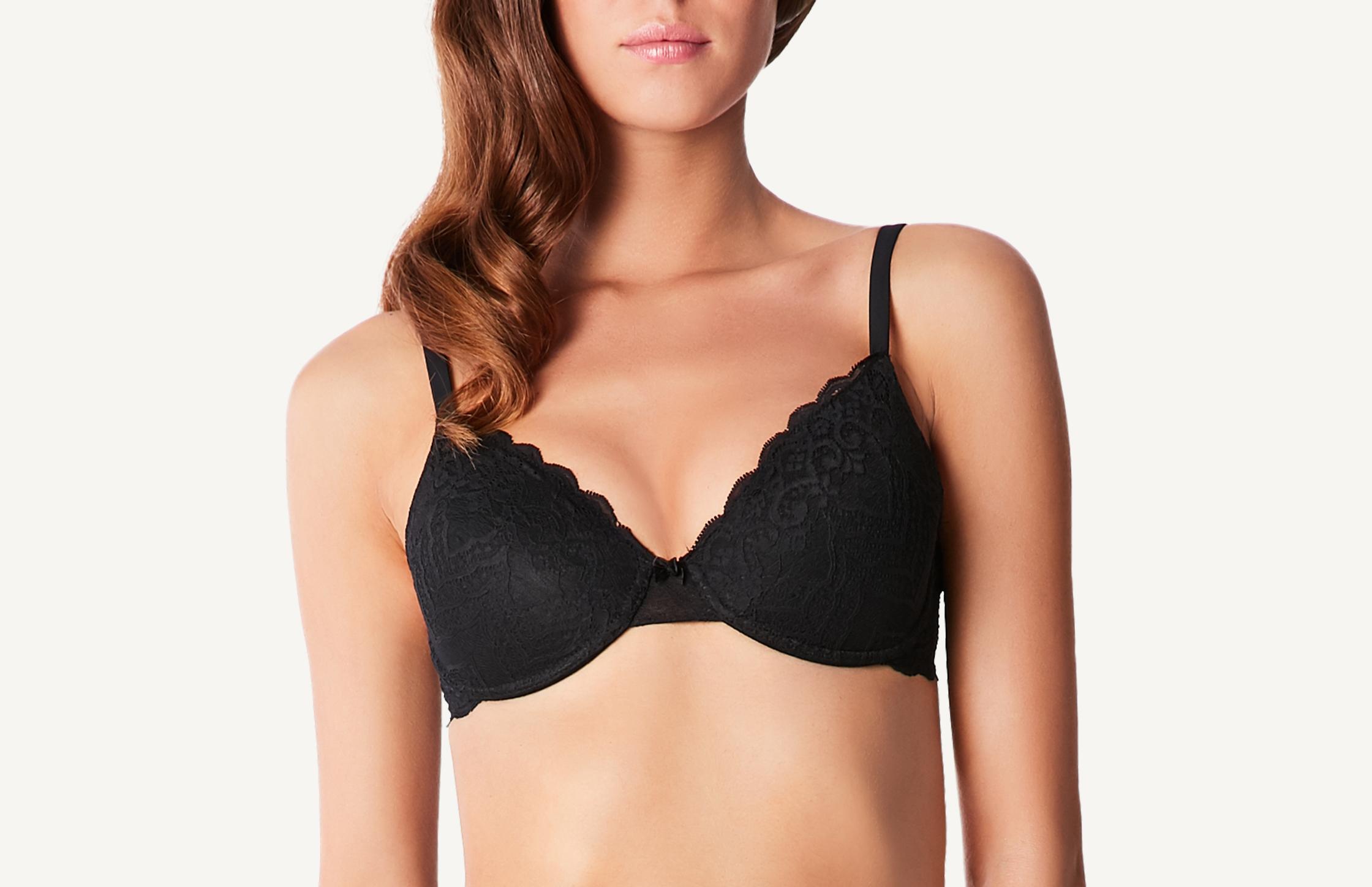 sutiã balconet francesca em renda - preto