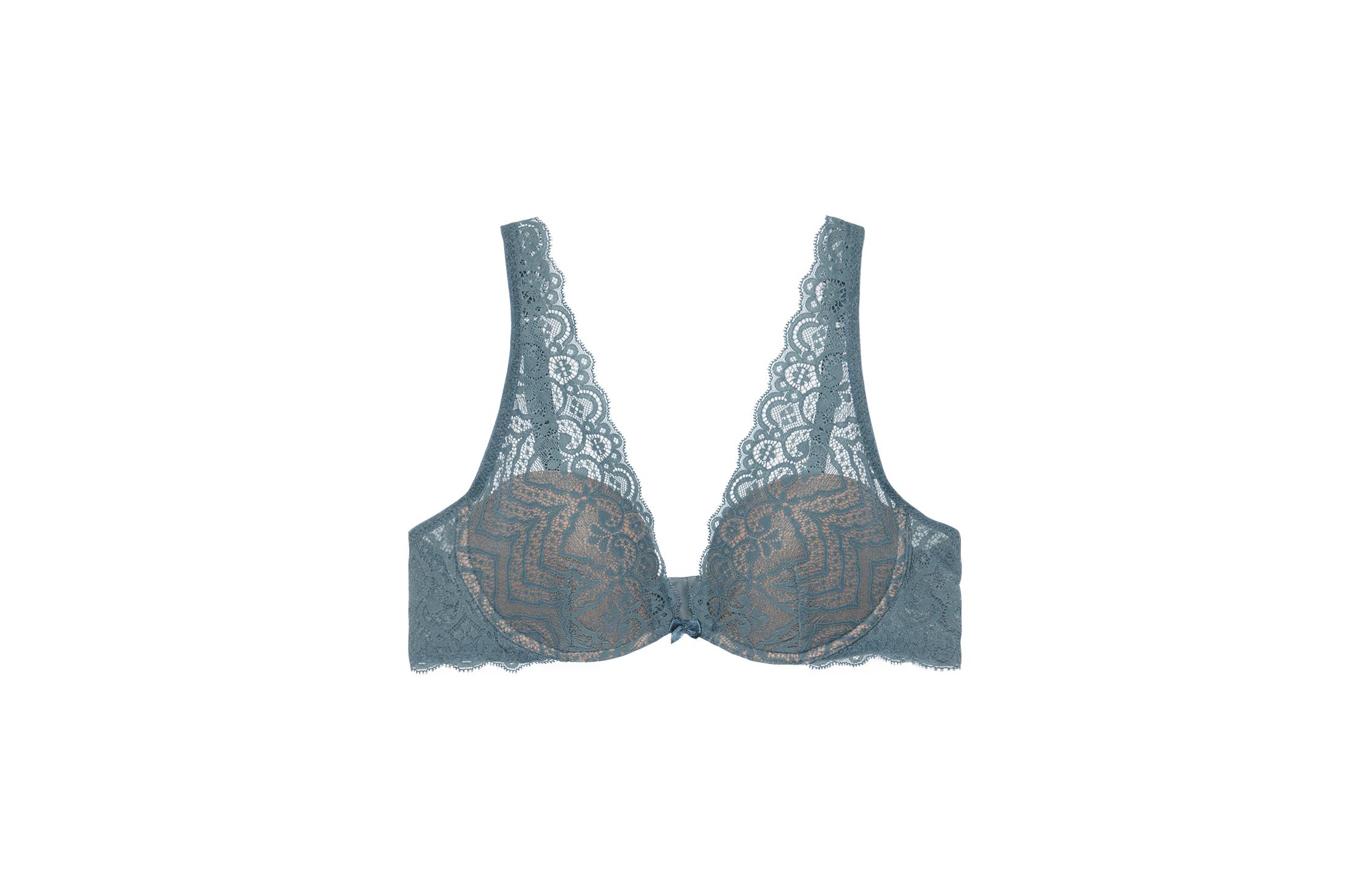 sutiã balconet elena com aro  em renda - verde