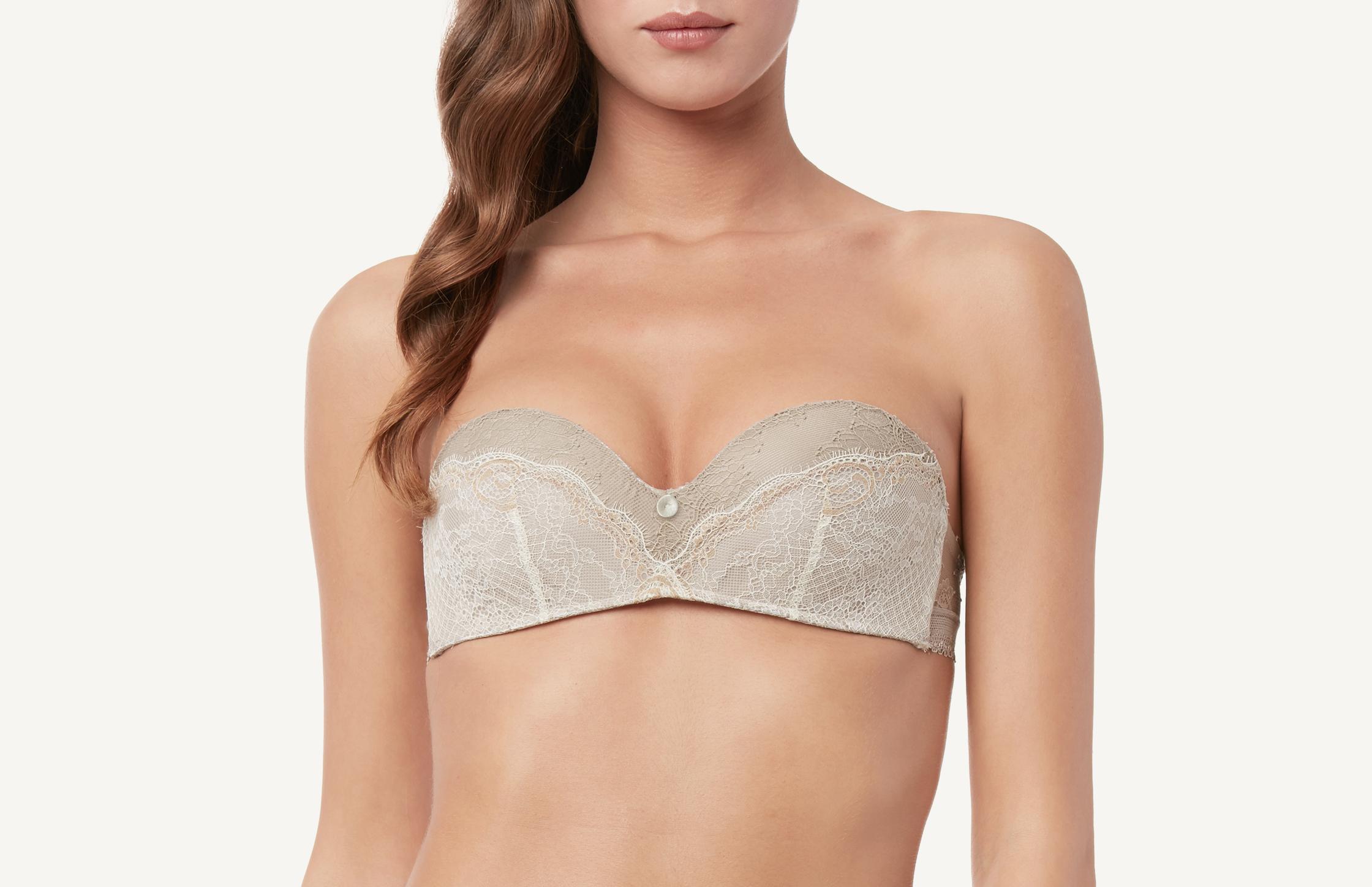sutiã bustier tomara-que-caia gioia natural chic - bege