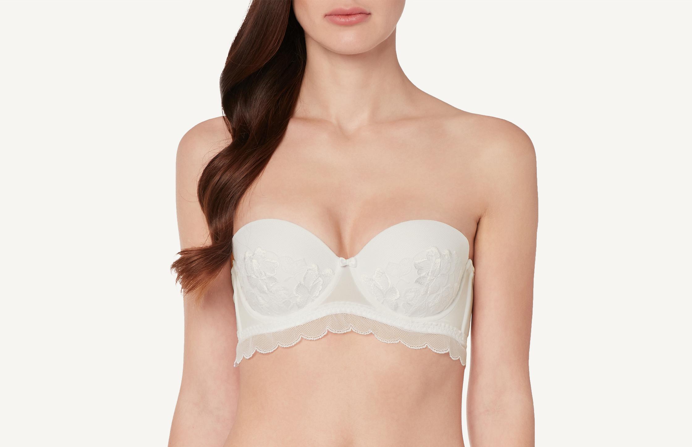 sutiã tomara-que-caia giada blooming embroidery - branco