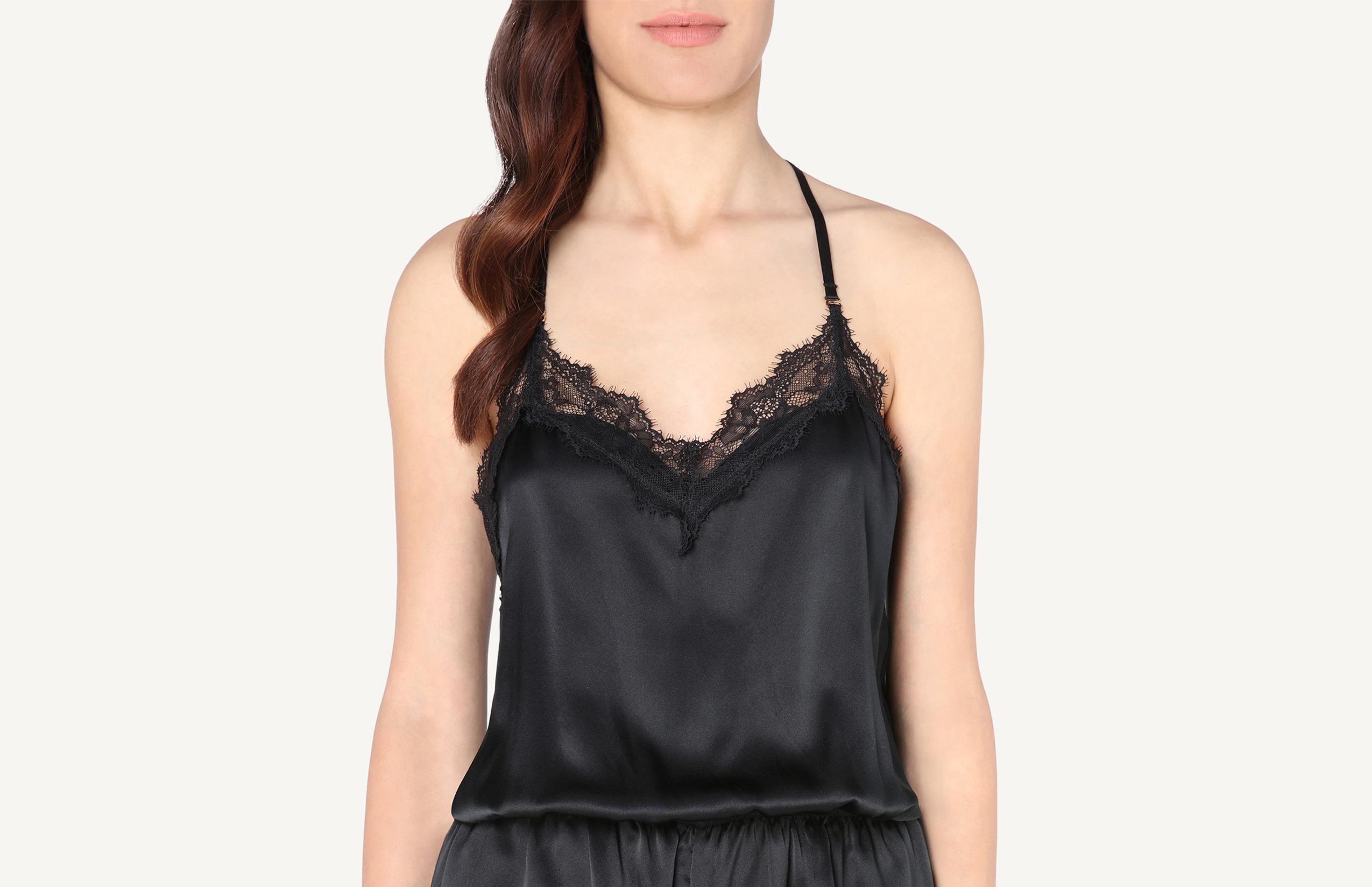babydoll em seda e renda sexy attitude - preto