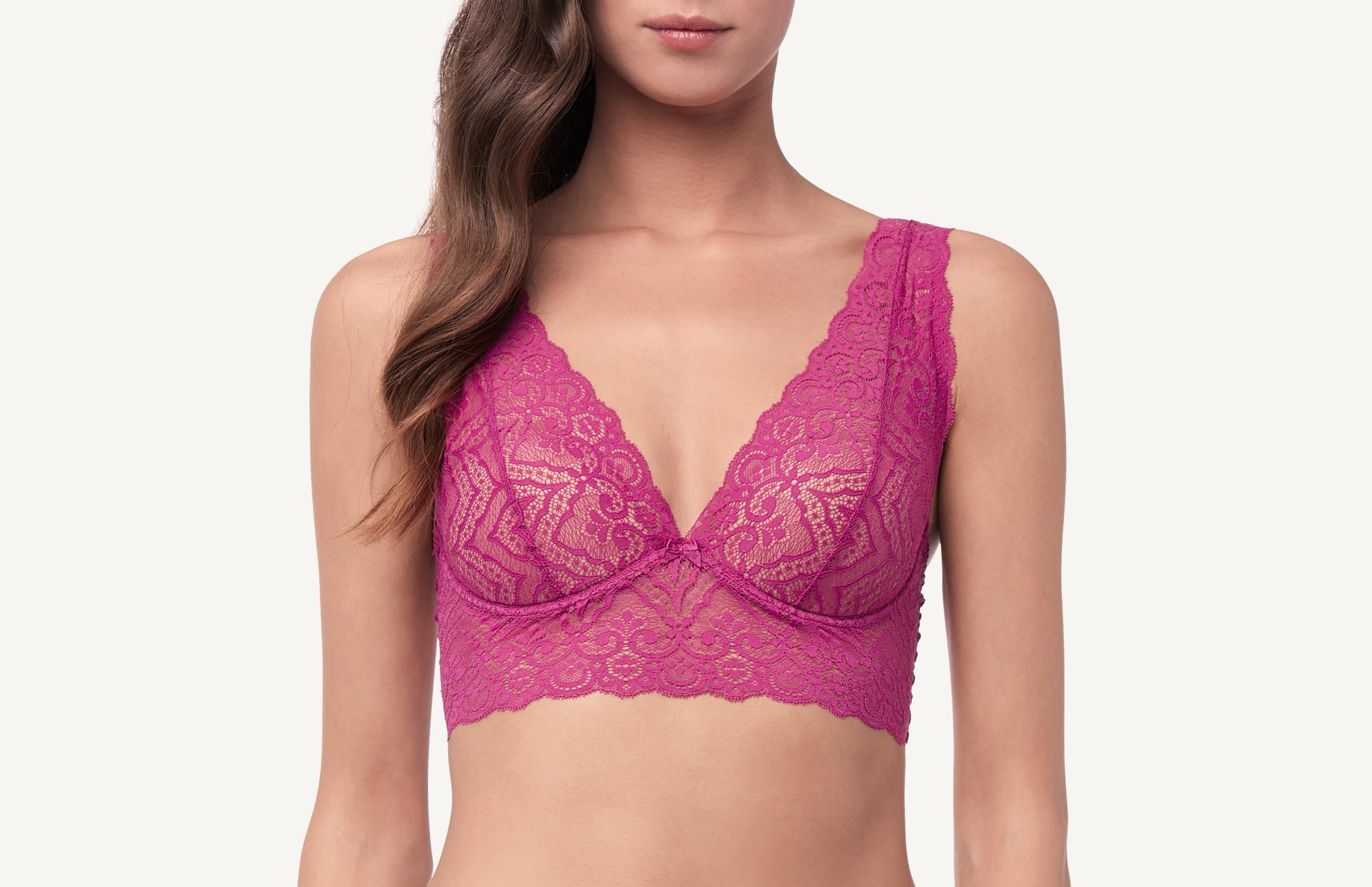 sutiã eleonora com aro em renda - rosa