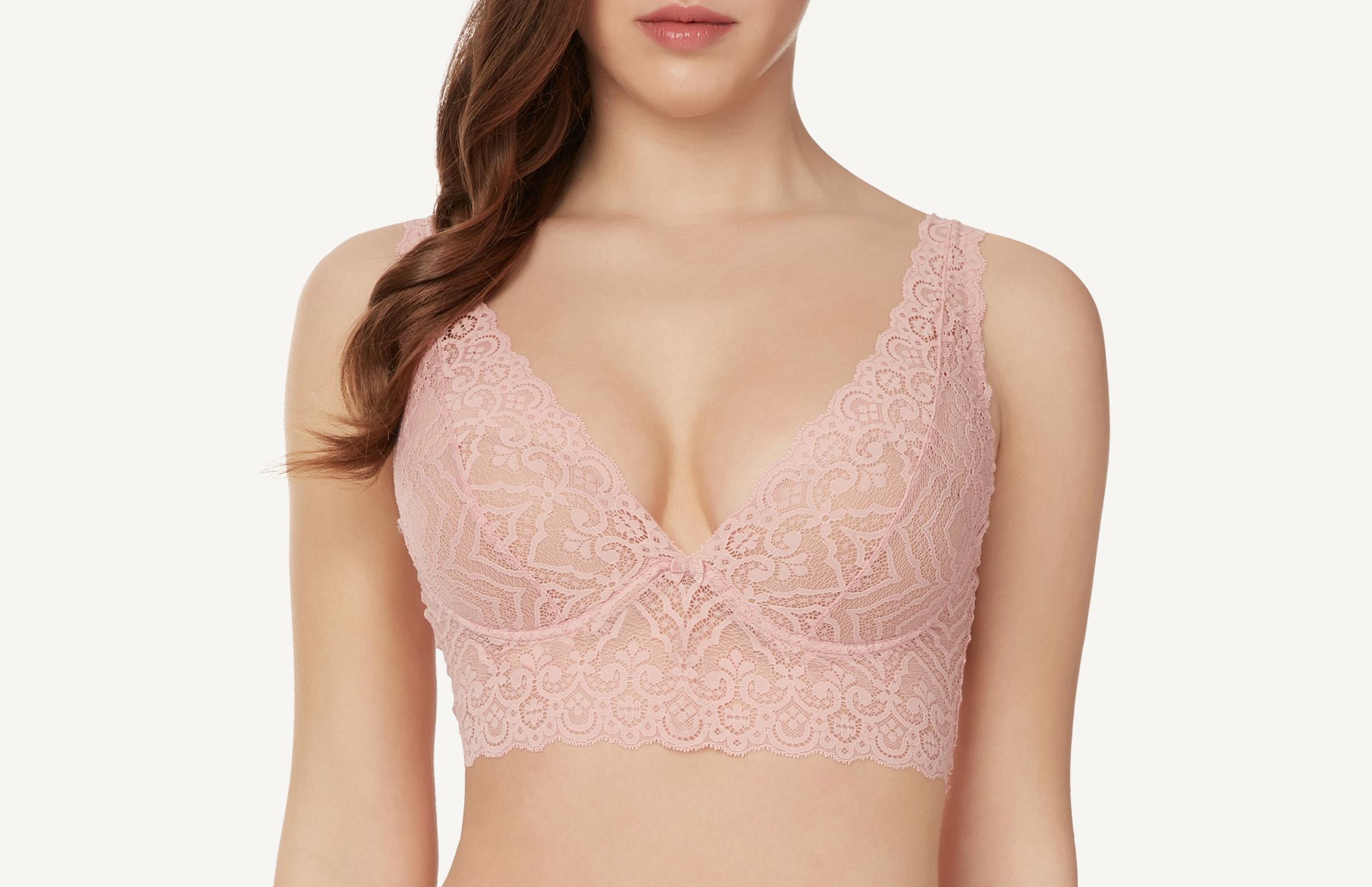 sutiã eleonora com aro em renda - rosa