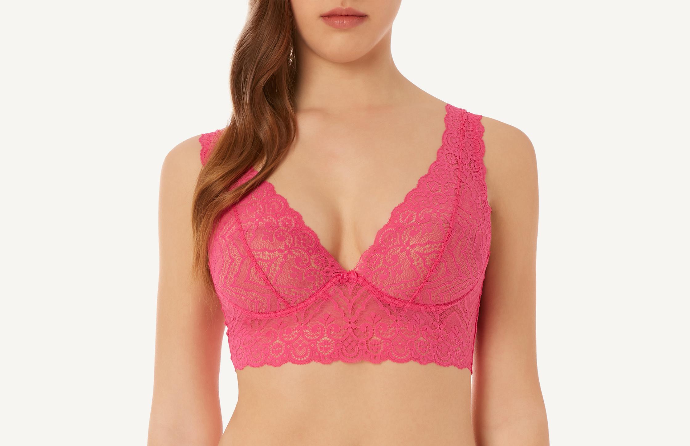 sutiã eleonora com aro em renda - rosa