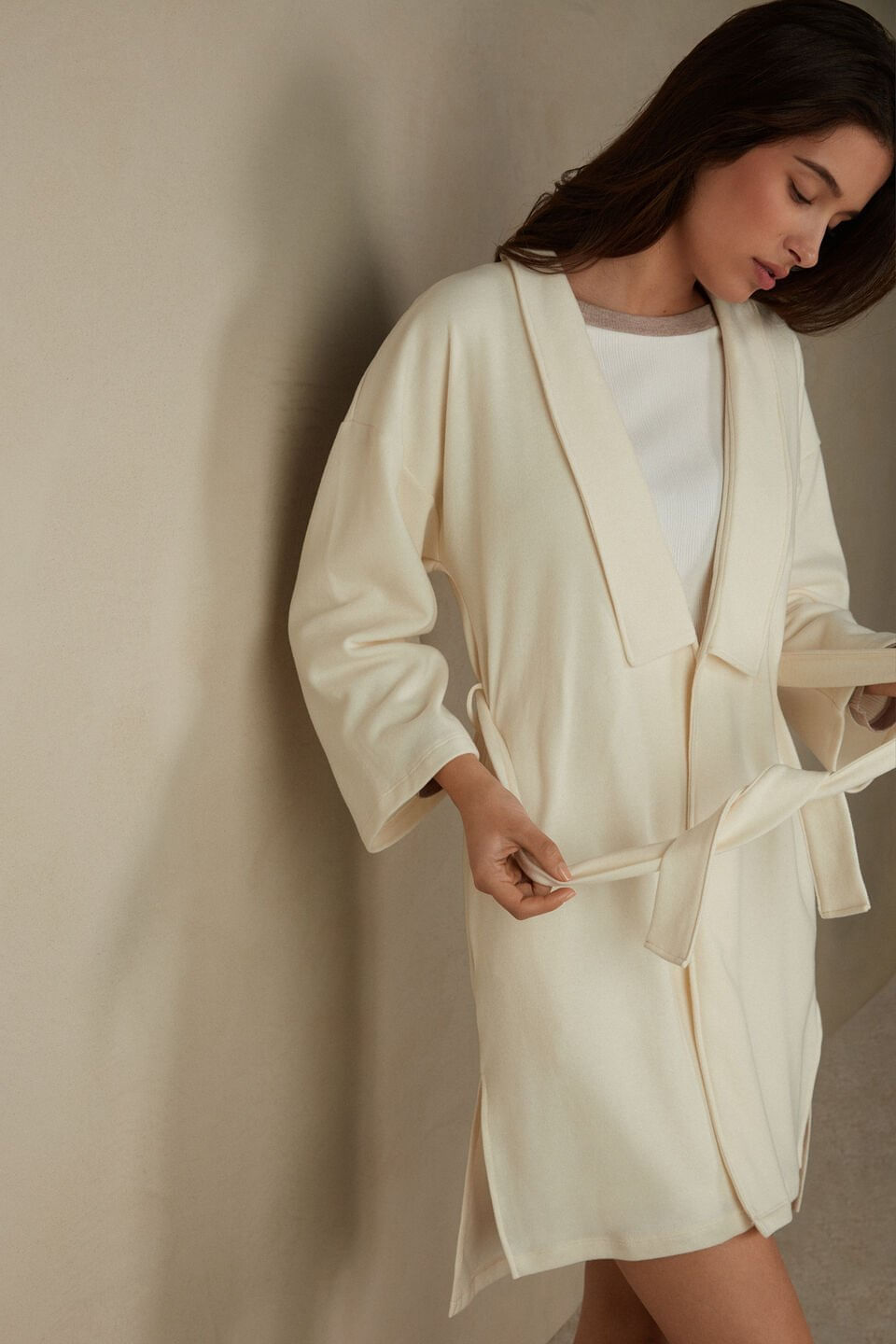 robe em malha milão soft cuddle - branco