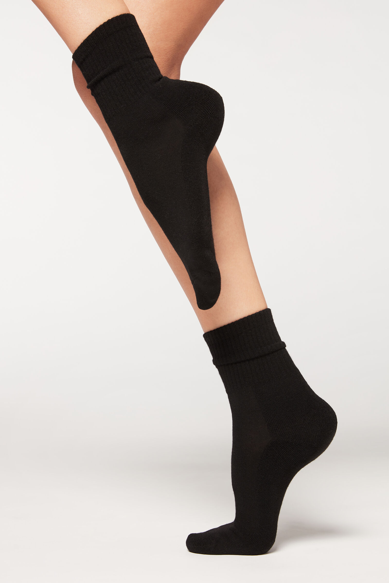 meias curtas com cashmere sport - preto