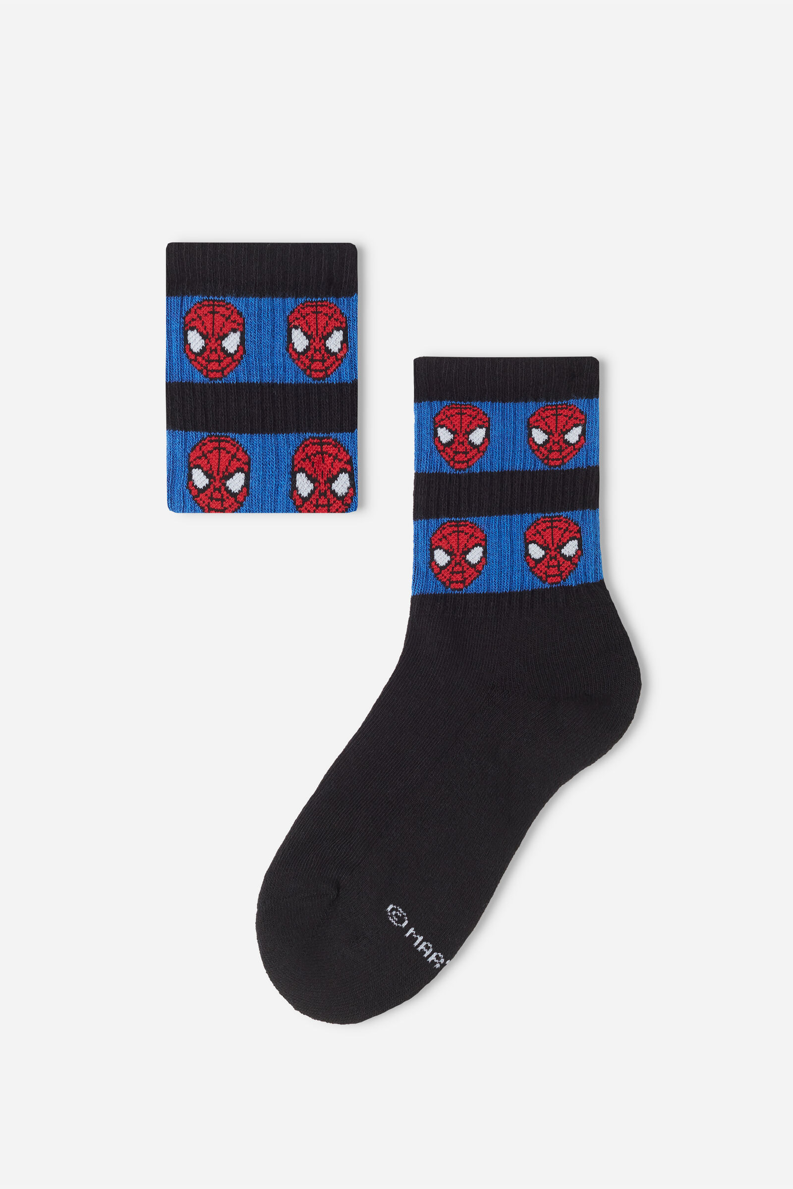 meias curtas sport homem-aranha para criança - preto