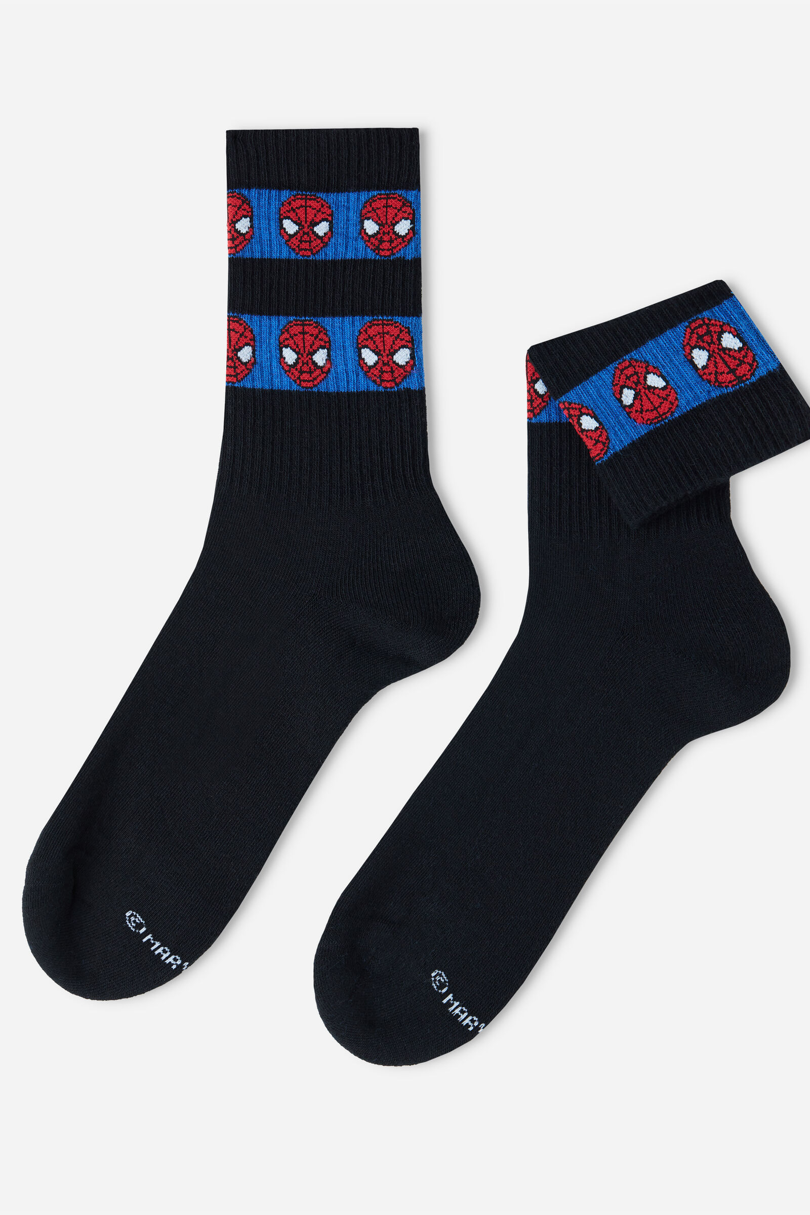 meias curtas sport homem-aranha para homem - preto