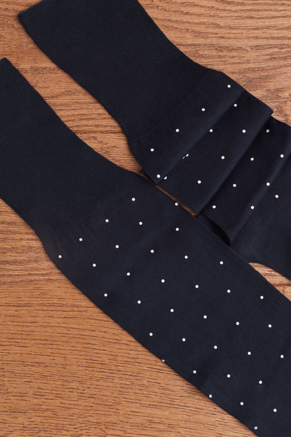 meias altas em algodão fio de escócia com estampa - azul