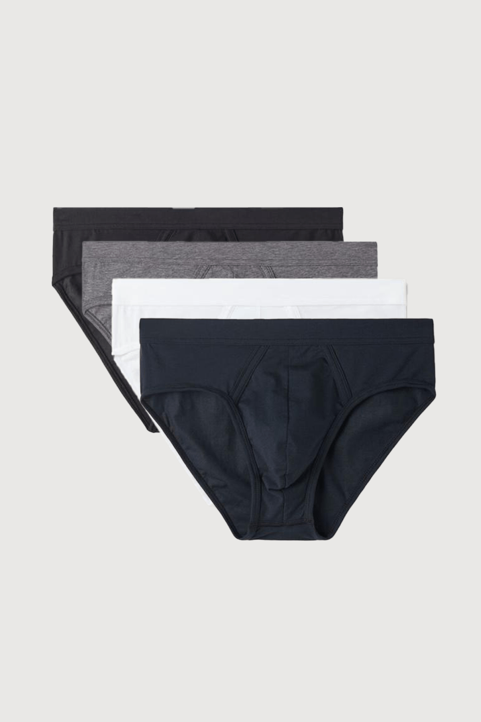 kit 4 cuecas slip em algodão supima natural fresh *por 74,25 cada” – preto