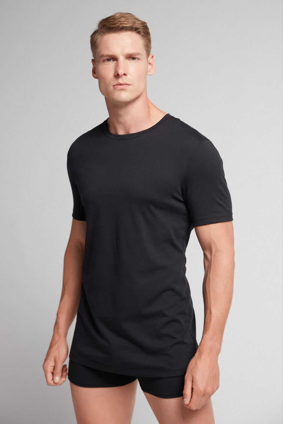 camiseta em algodão supima - preto