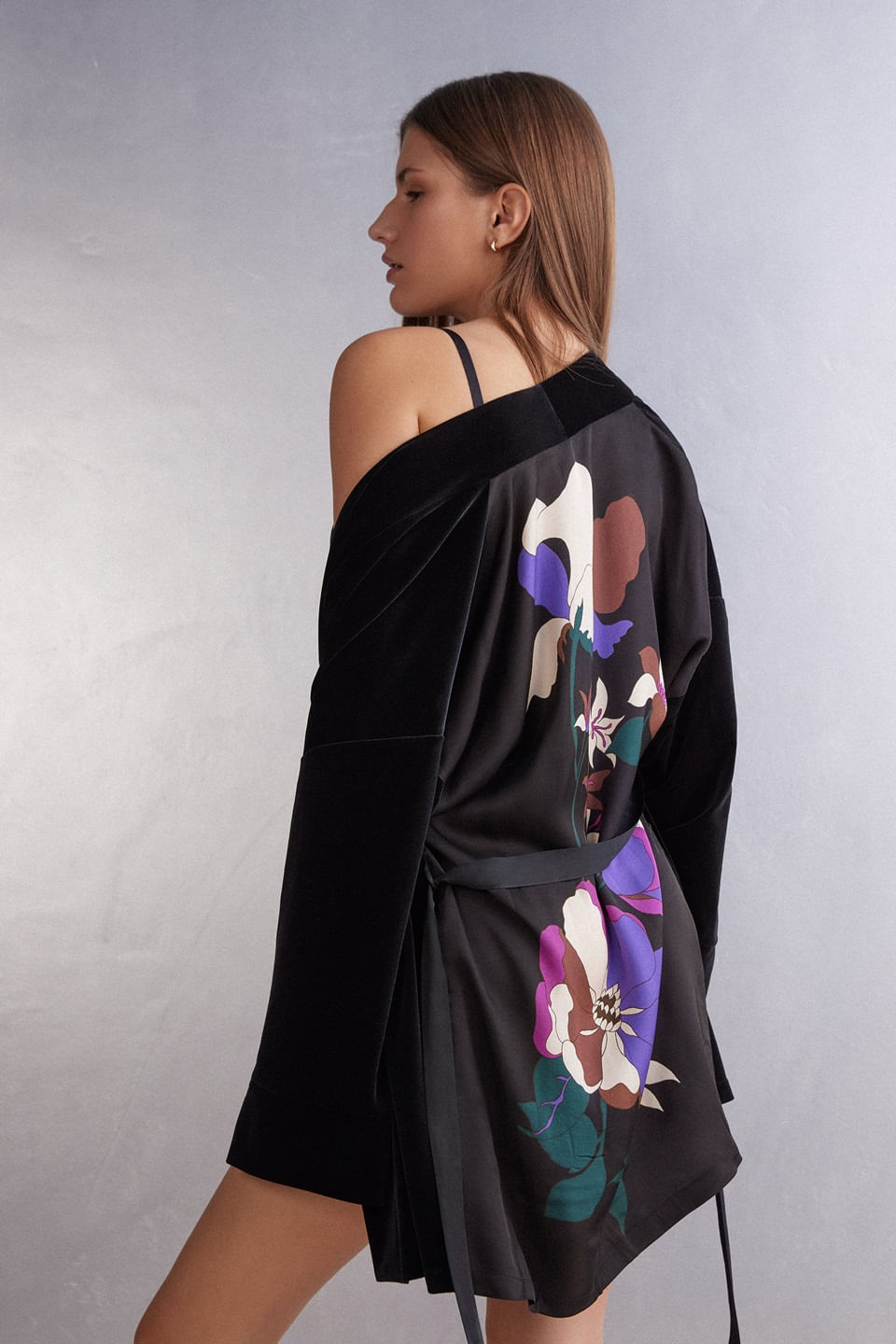 robe em veludo the game of seduction - preto