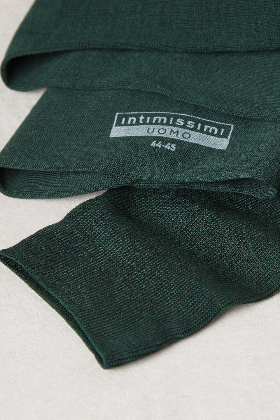 meias altas de algodão fio-de-escócia acetinado - verde