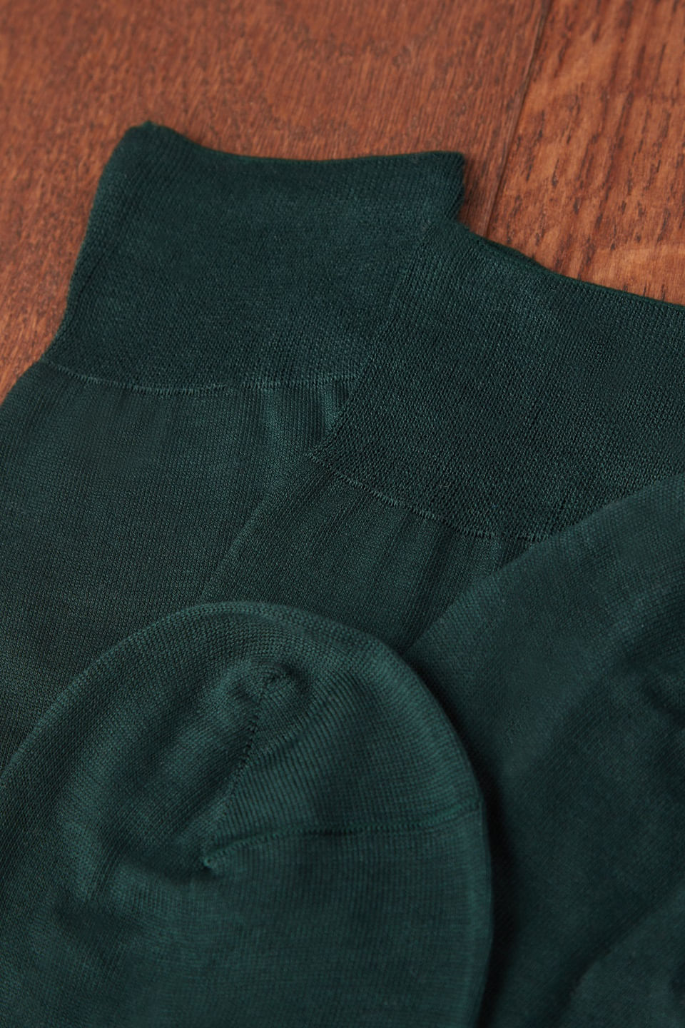 meias curtas de algodão fio-de-escócia acetinado - verde