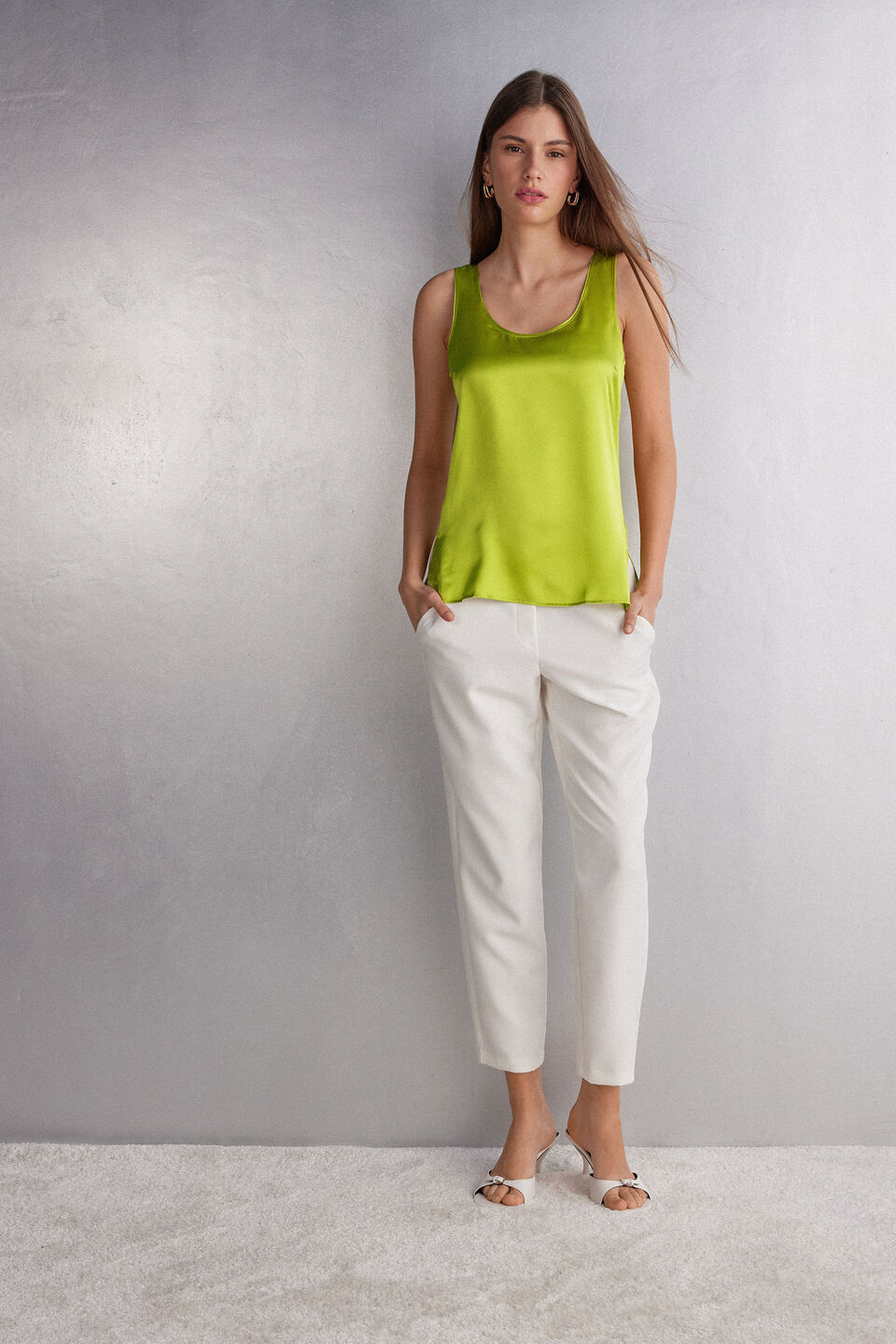 regata em seda e modal - verde