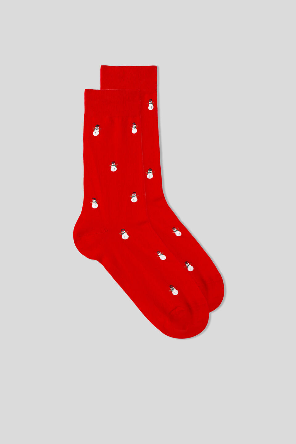 meias curtas em algodão com estampa - vermelho