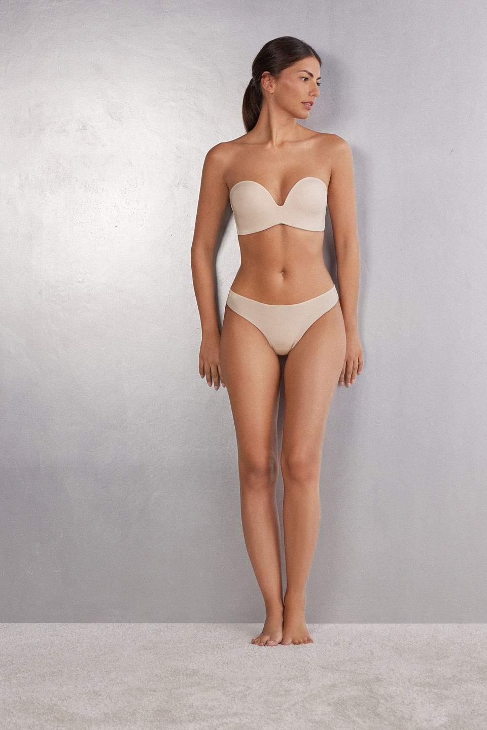 sutiã tomara-que-caia laura em microfibra ultralight - off-white