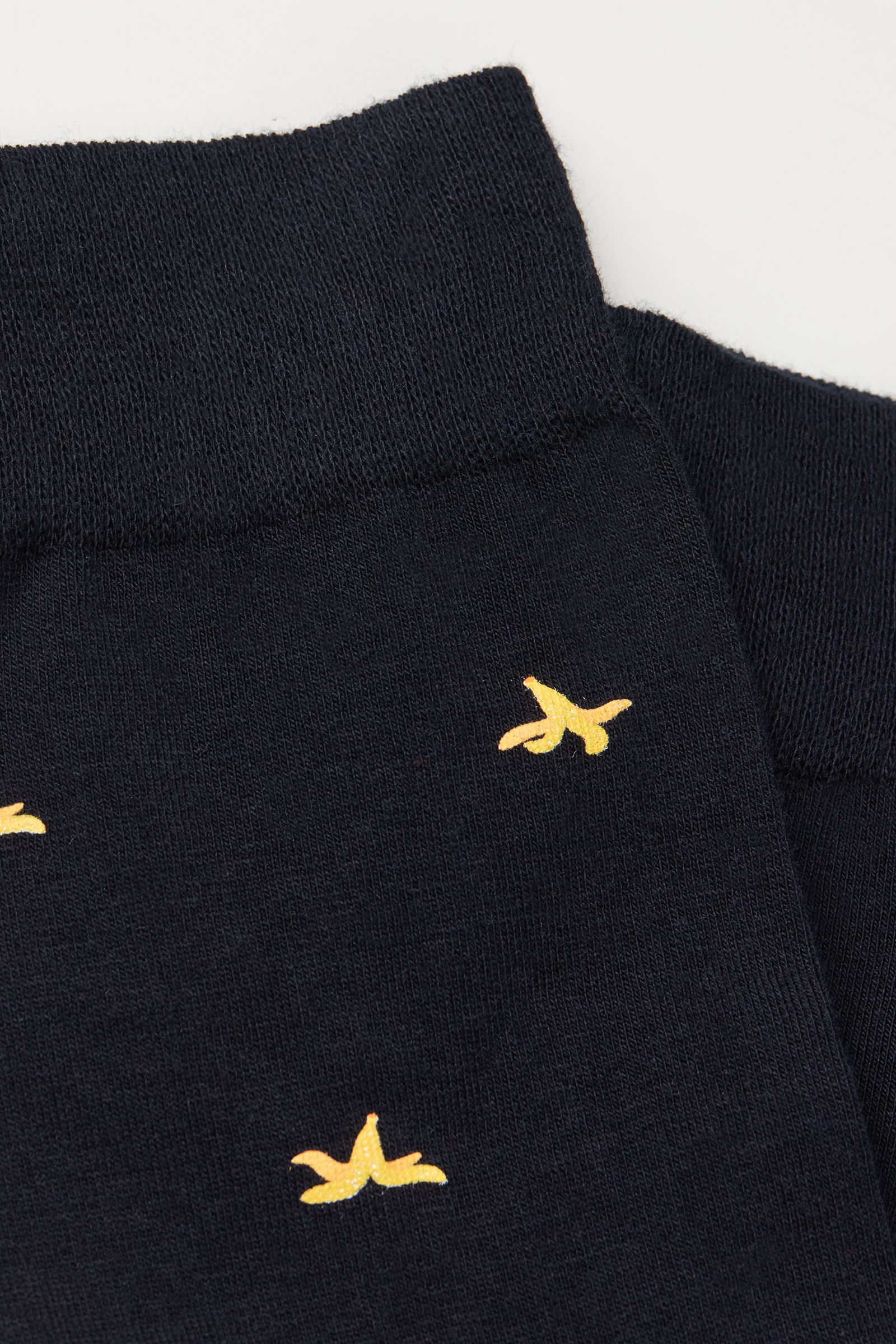 meias curtas em algodão com estampa - azul