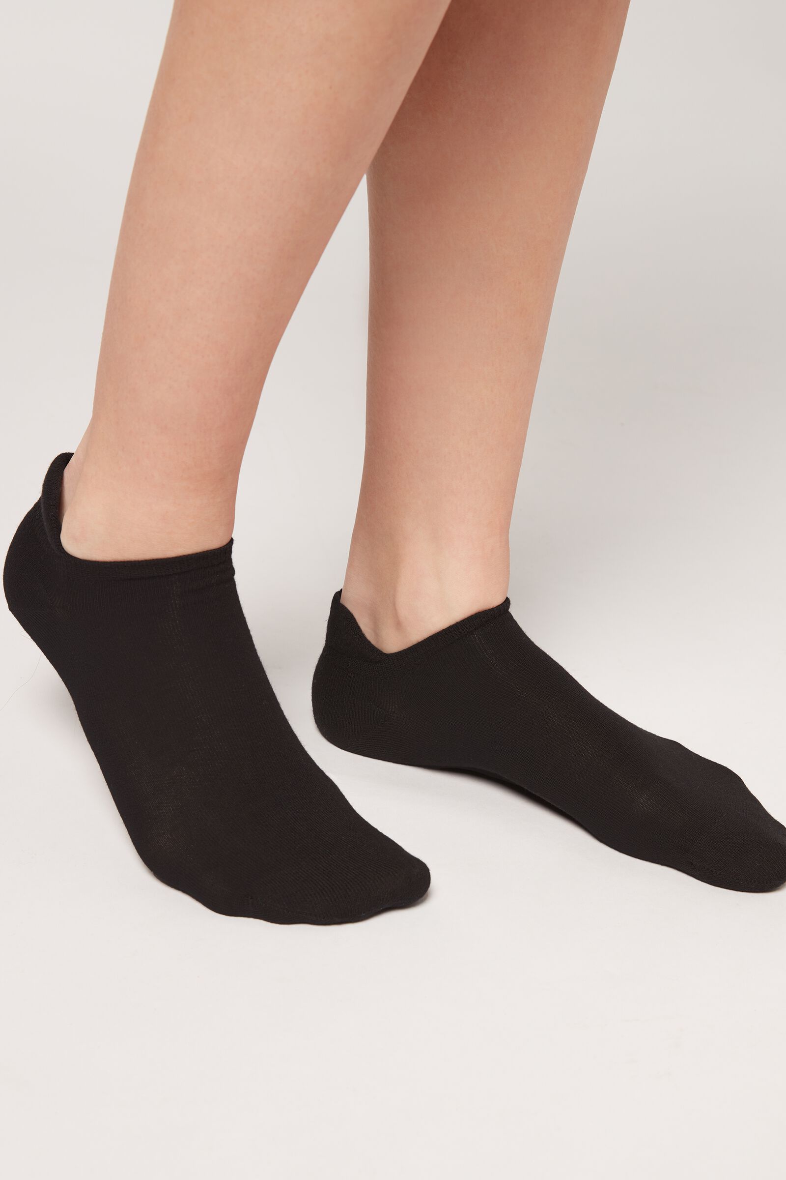 meias soquetes unissex em algodão - preto