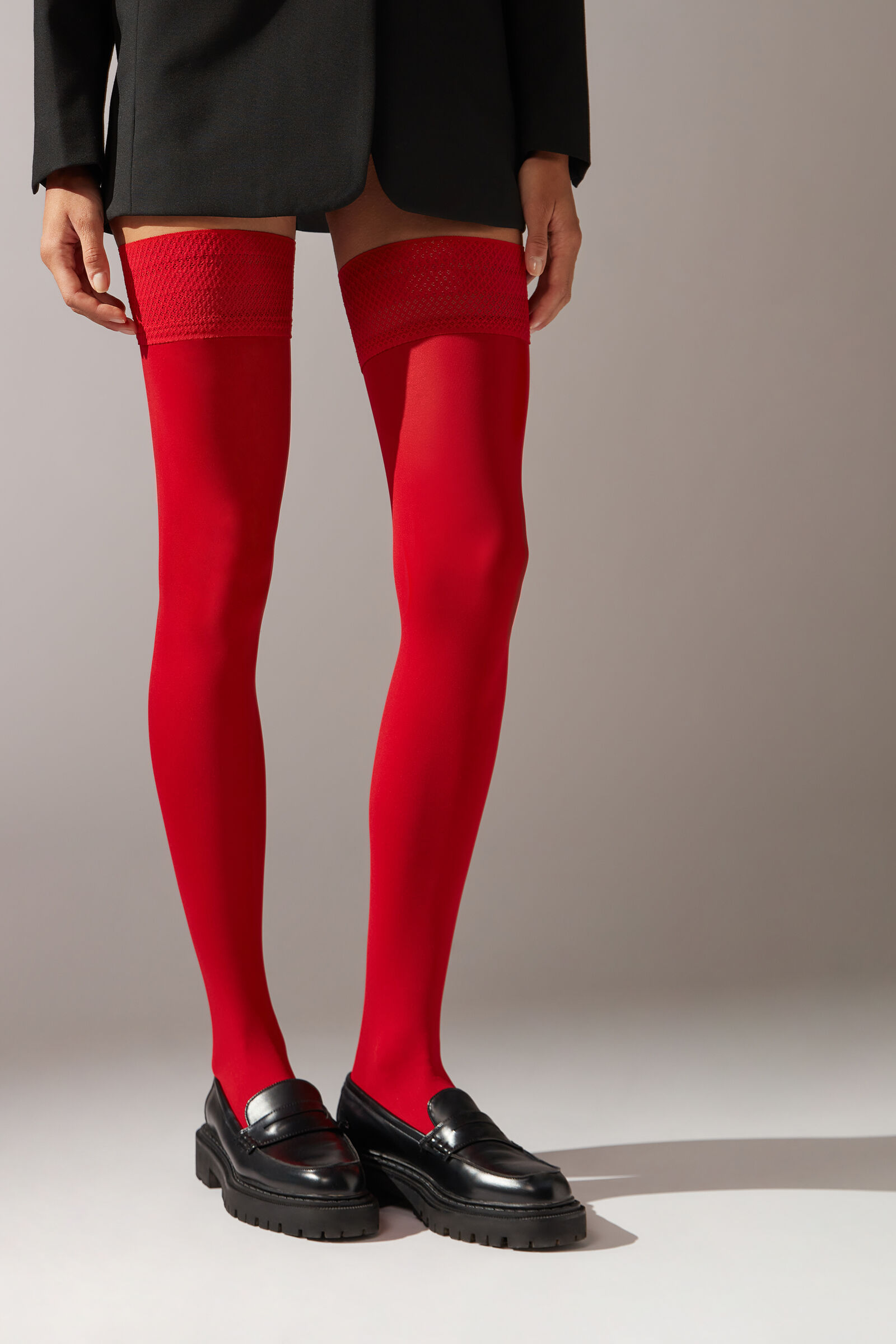 meia de liga soft touch fio 50 - vermelho