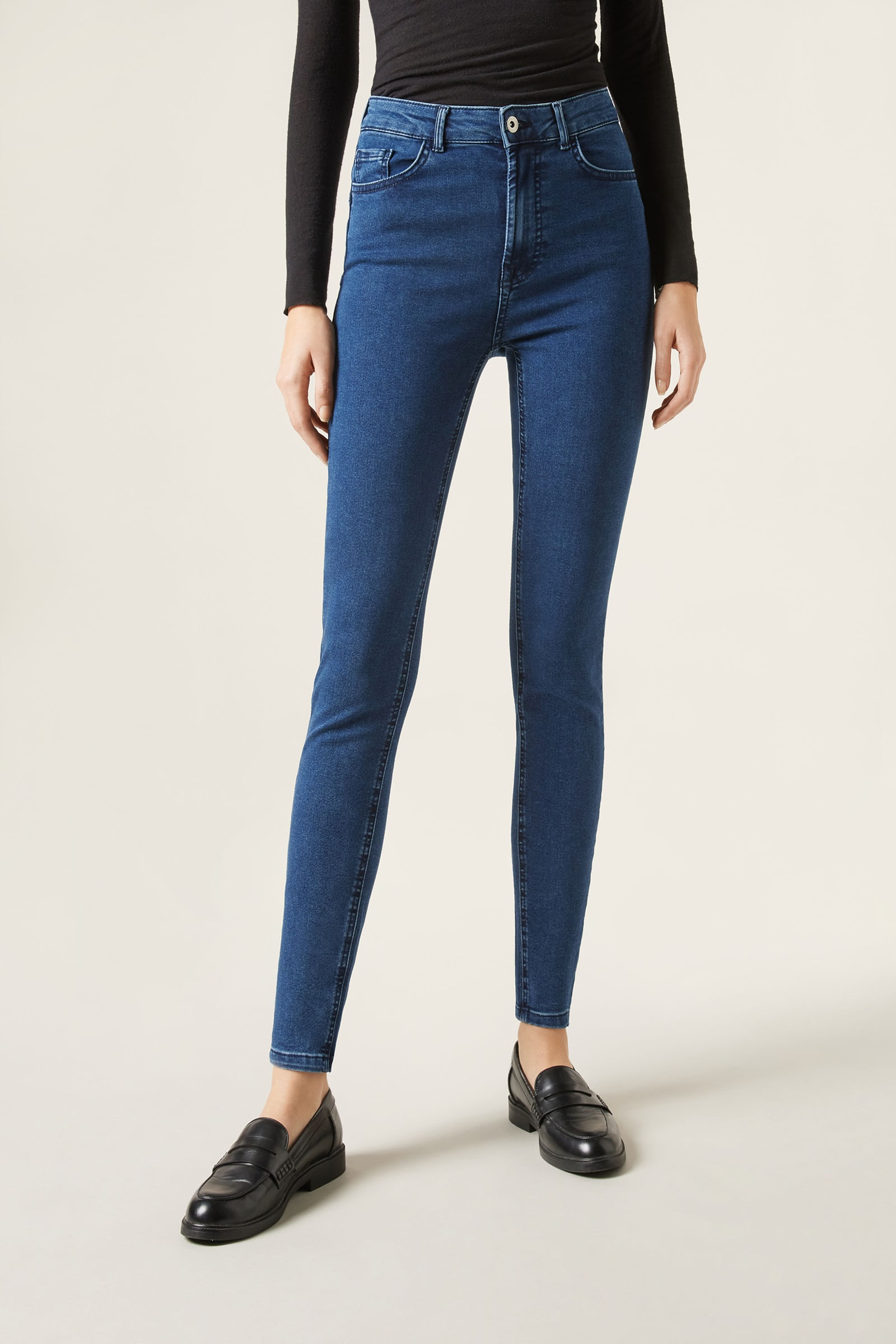jeans push-up skinny soft touch - azul