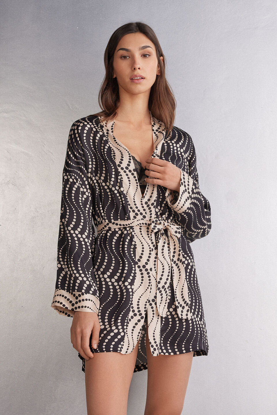 robe em viscose cool elegance - preto