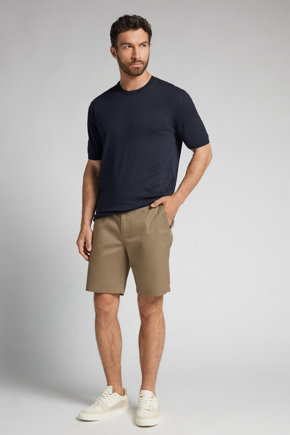 bermuda em algodão - verde