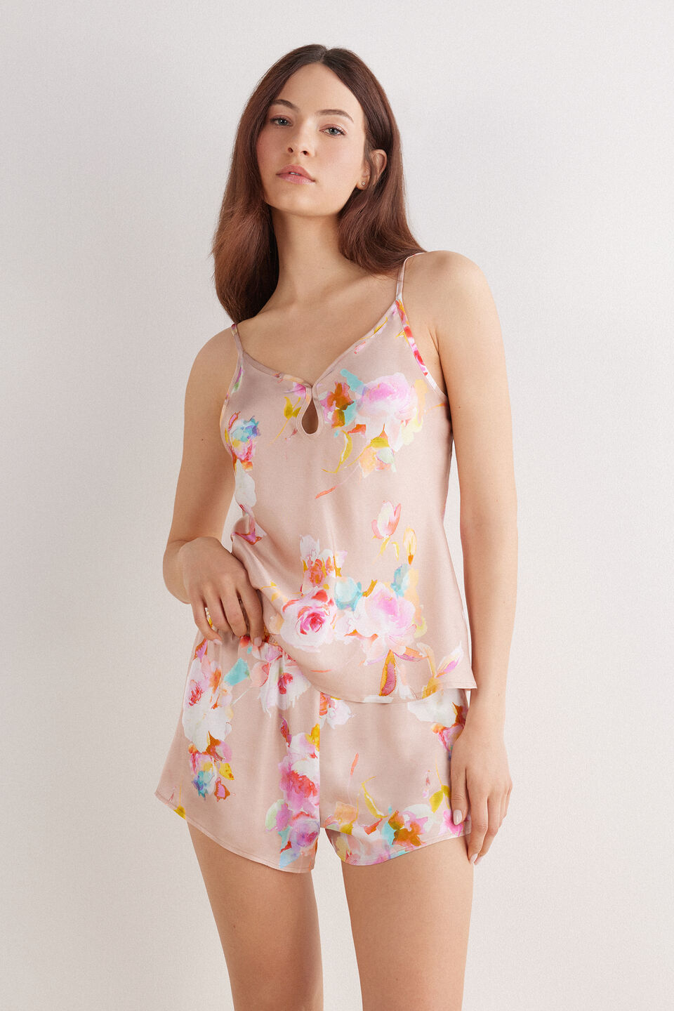 shorts em viscose here comes the sun - rosa